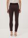 Leggings marroni in punto Milano di viscosa elasticizzata skinny fit_3