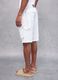 100% Linen Cargo Shorts White_3