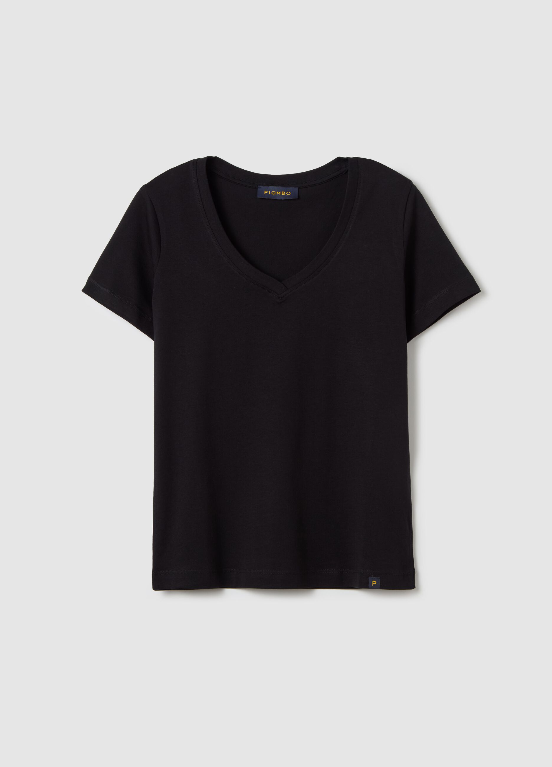 Cotton V-neck T-shirt