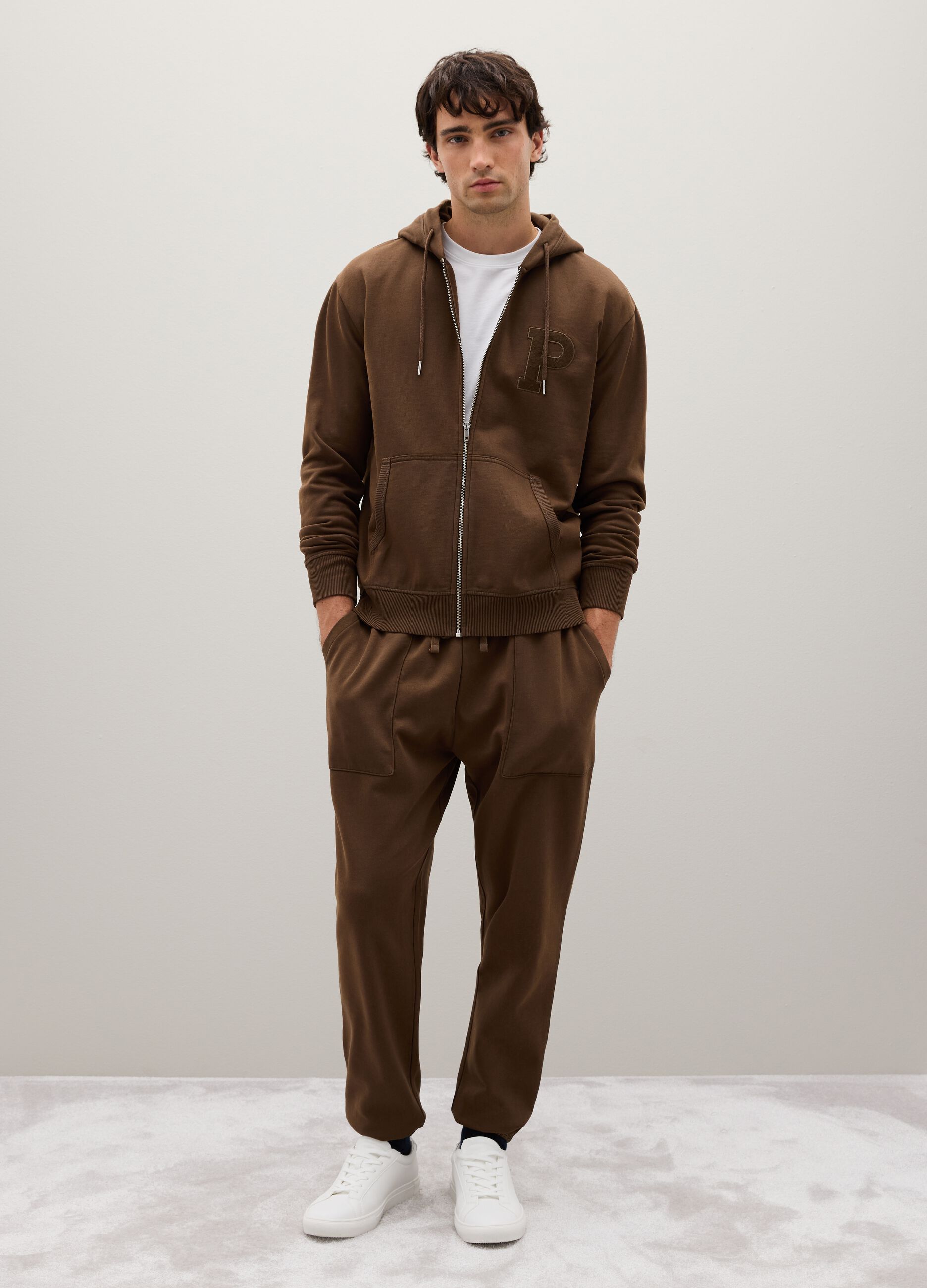 Men's Brown Cotton Trousers