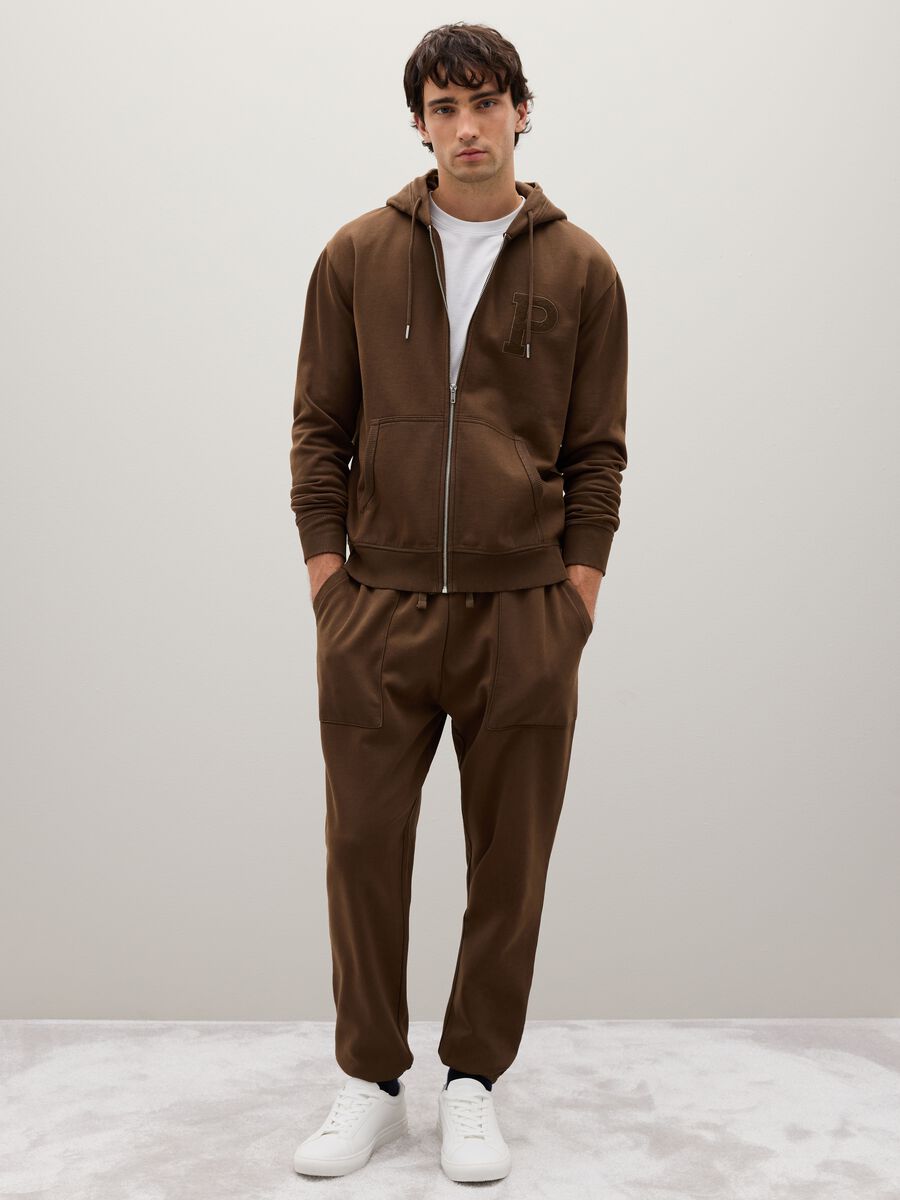 Men's Brown Cotton Trousers_0