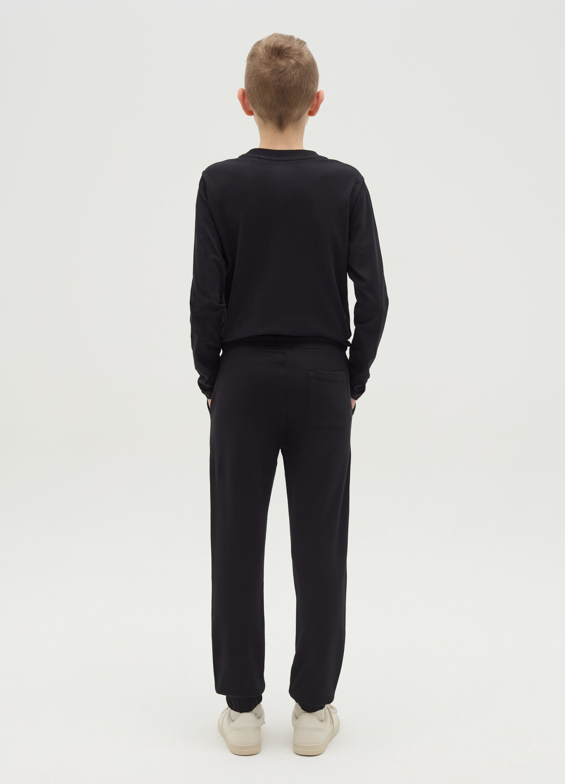 Joggers con coulisse e stampa "Step Aside"