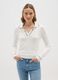 White Polo Sweater in Viscose Blend_0