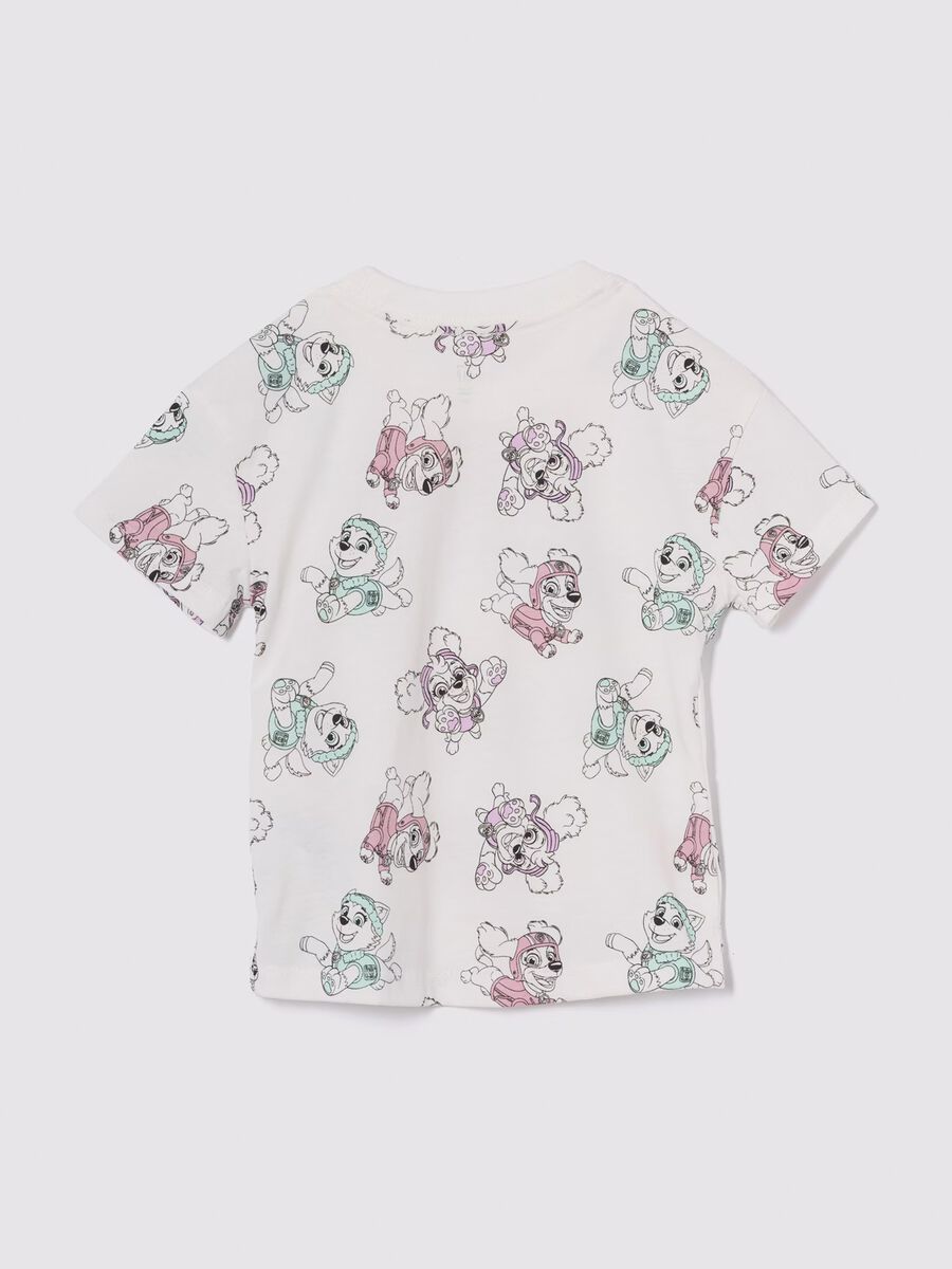 White cotton T-shirt with Paw Patrol print_1