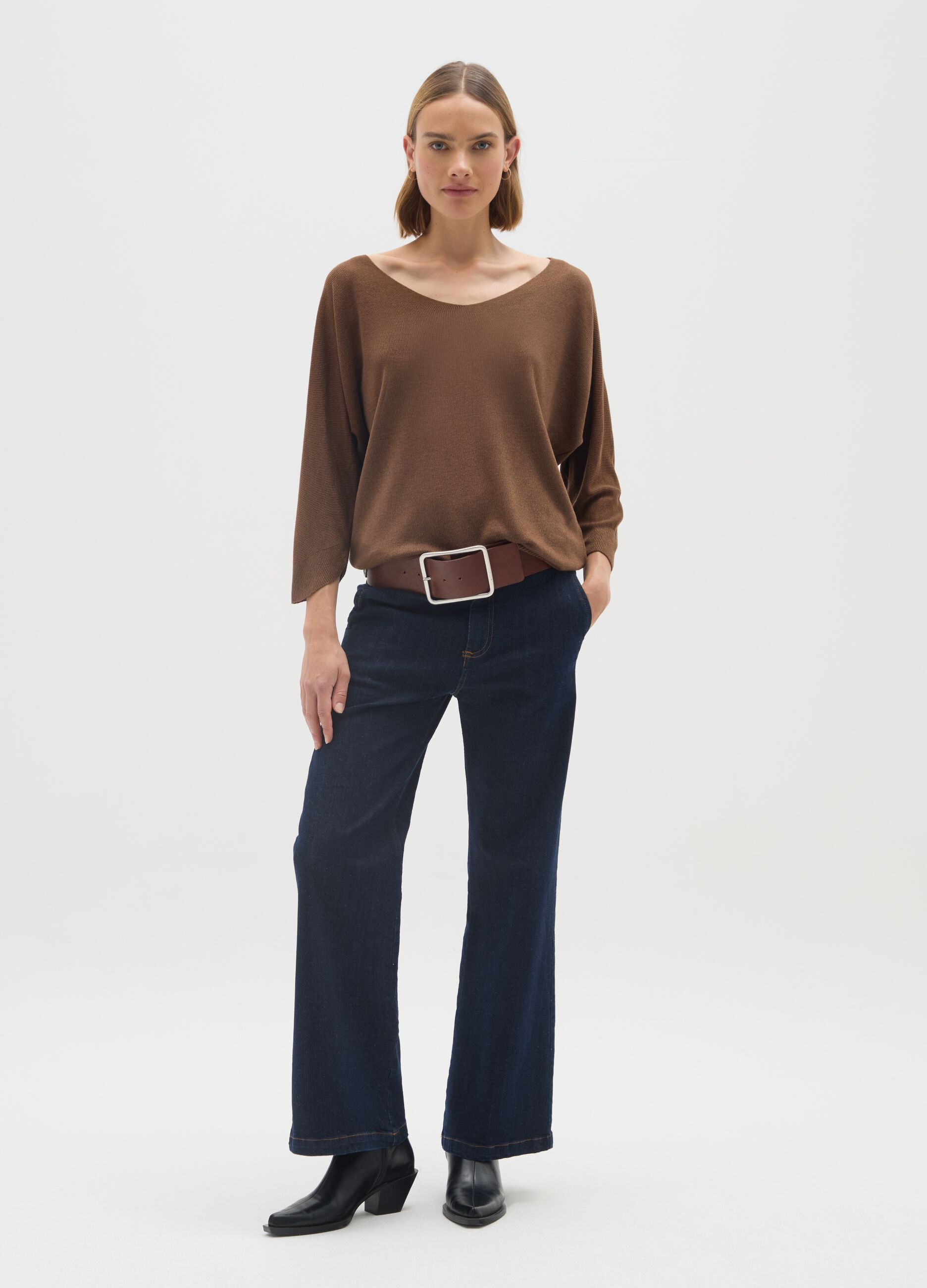 Brown Regular Fit Sweater