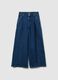 Girls' wide leg blue denim jeans_3