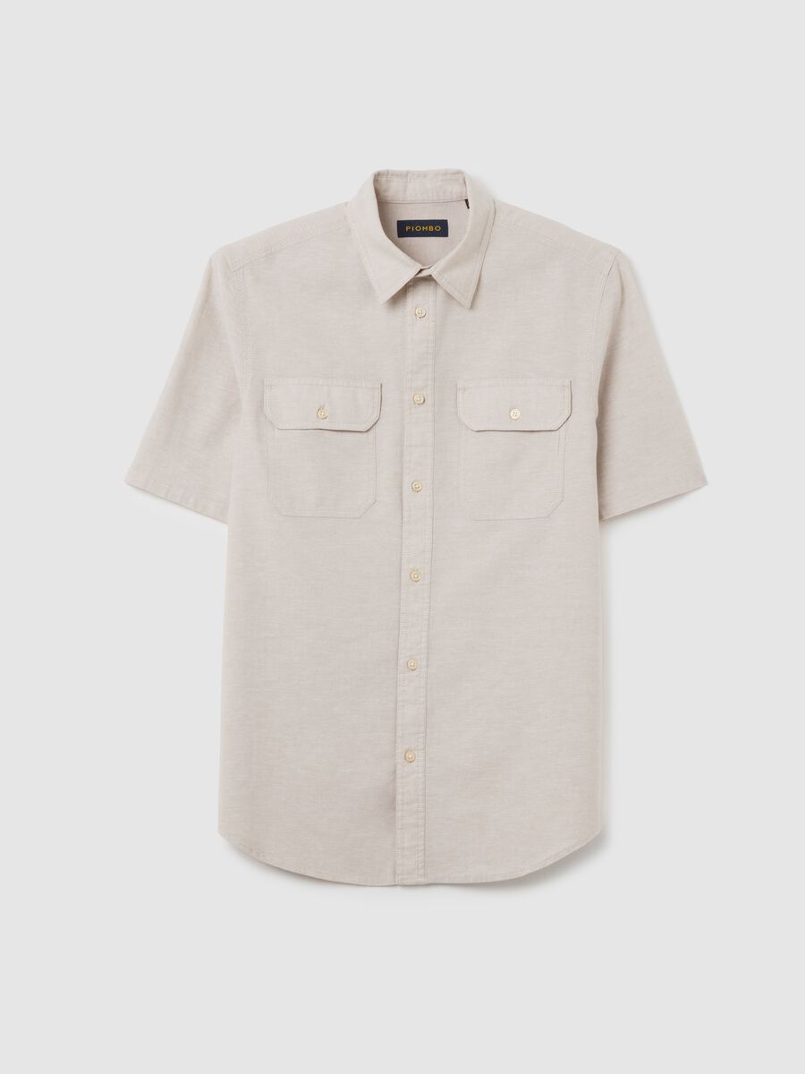 Cotton and Linen Shirt with Pockets Lead_4