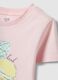 Pink pure cotton regular fit printed t-shirt for girls_2