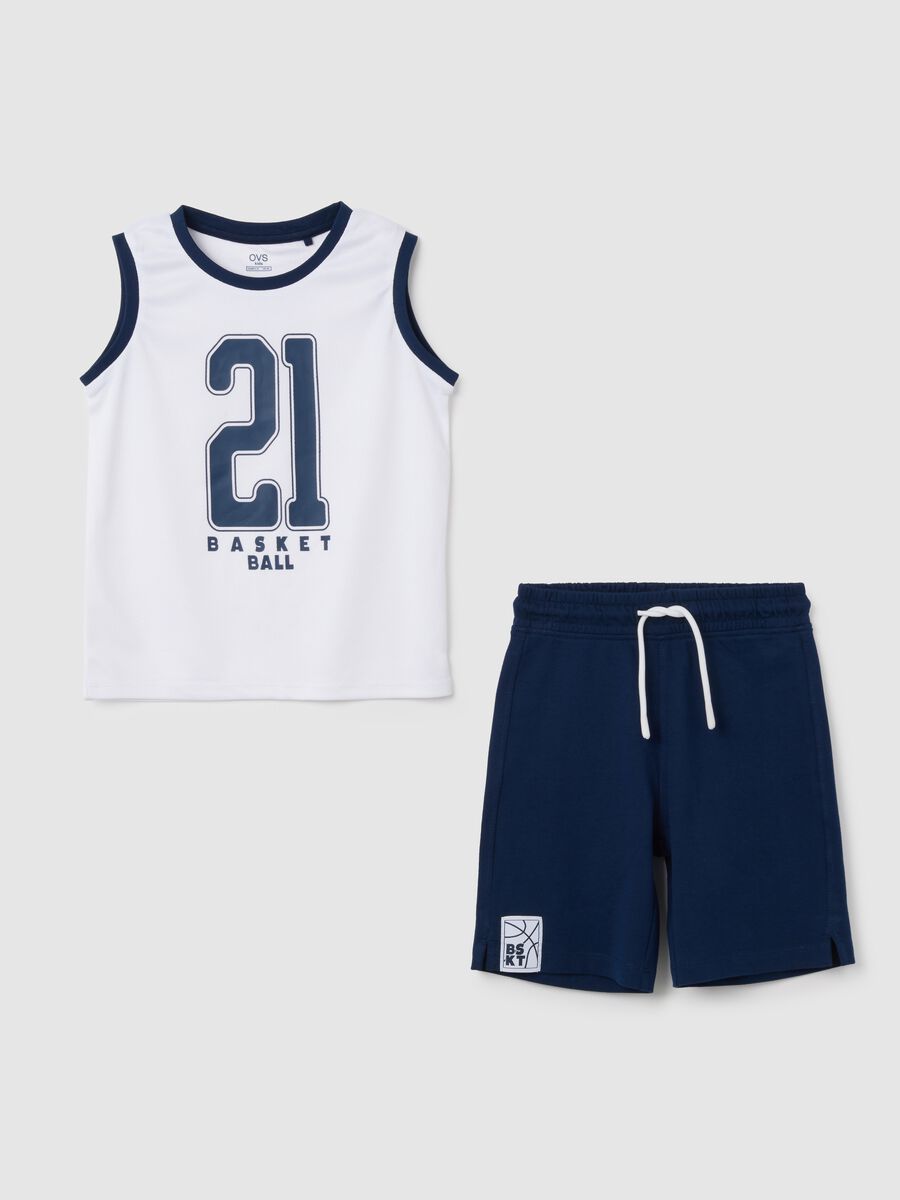 Children's blue fabric suit regular fit_0