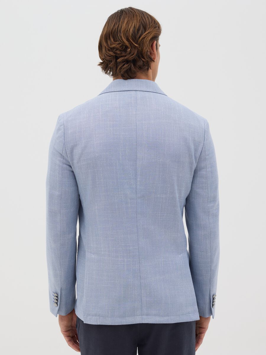 Light blue slim-fit double-breasted blazer_2