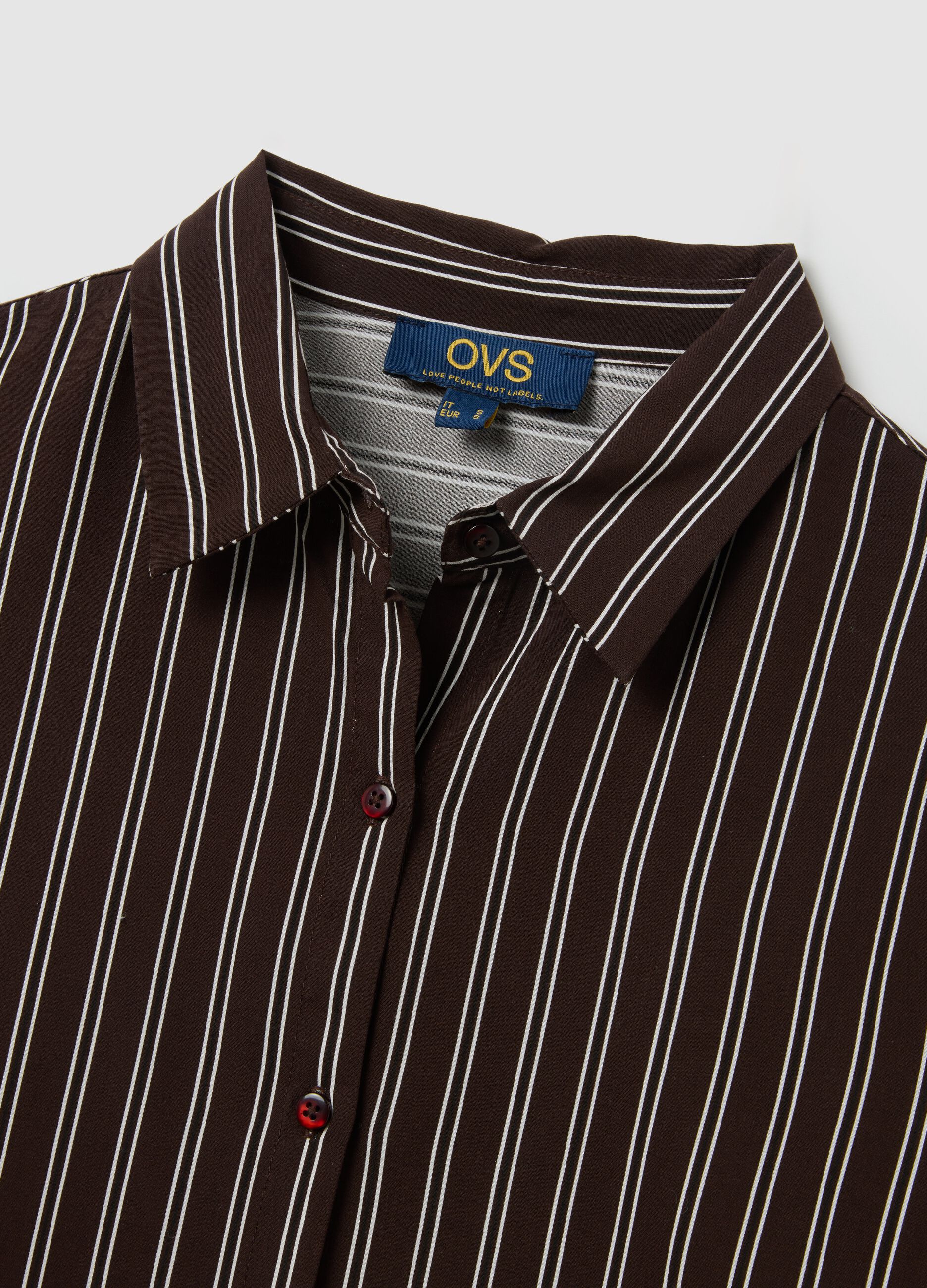 Multi-colour striped regular fit blouse