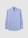 Men's pure cotton blue easy iron shirt_4