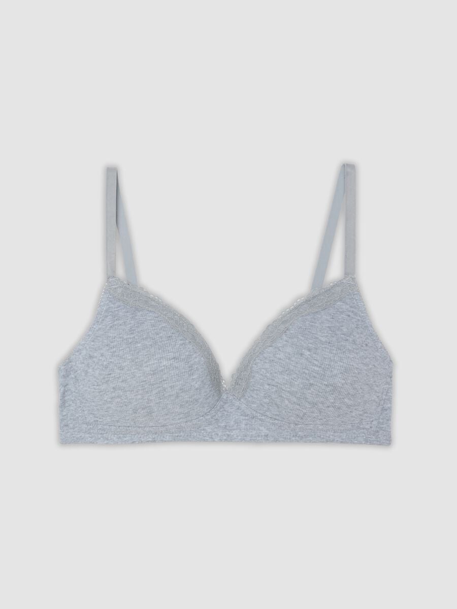 Reggiseno grigio imbottito in cotone organico elasticizzato_0