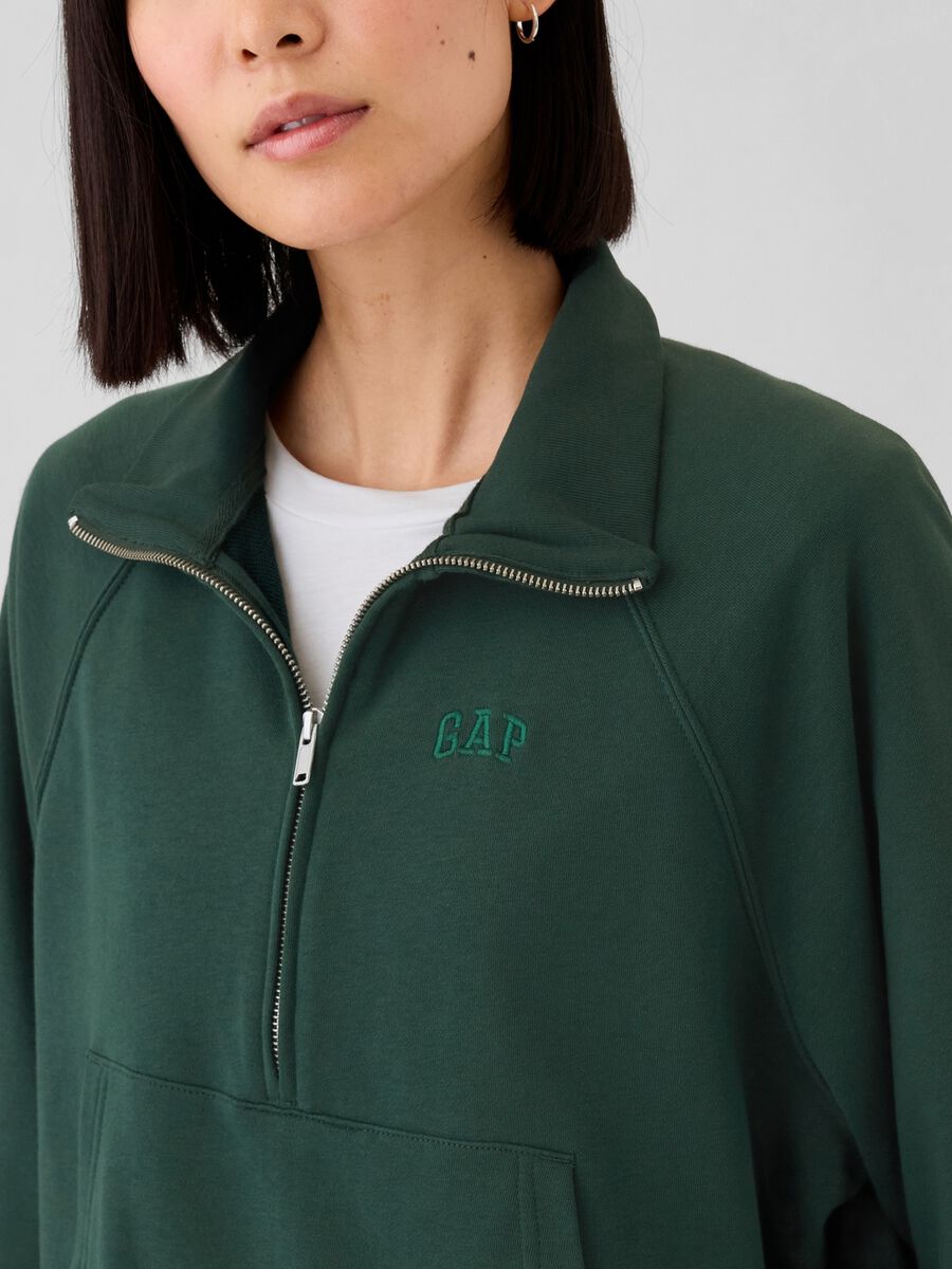 Half-zip sweatshirt with logo emboidery_3