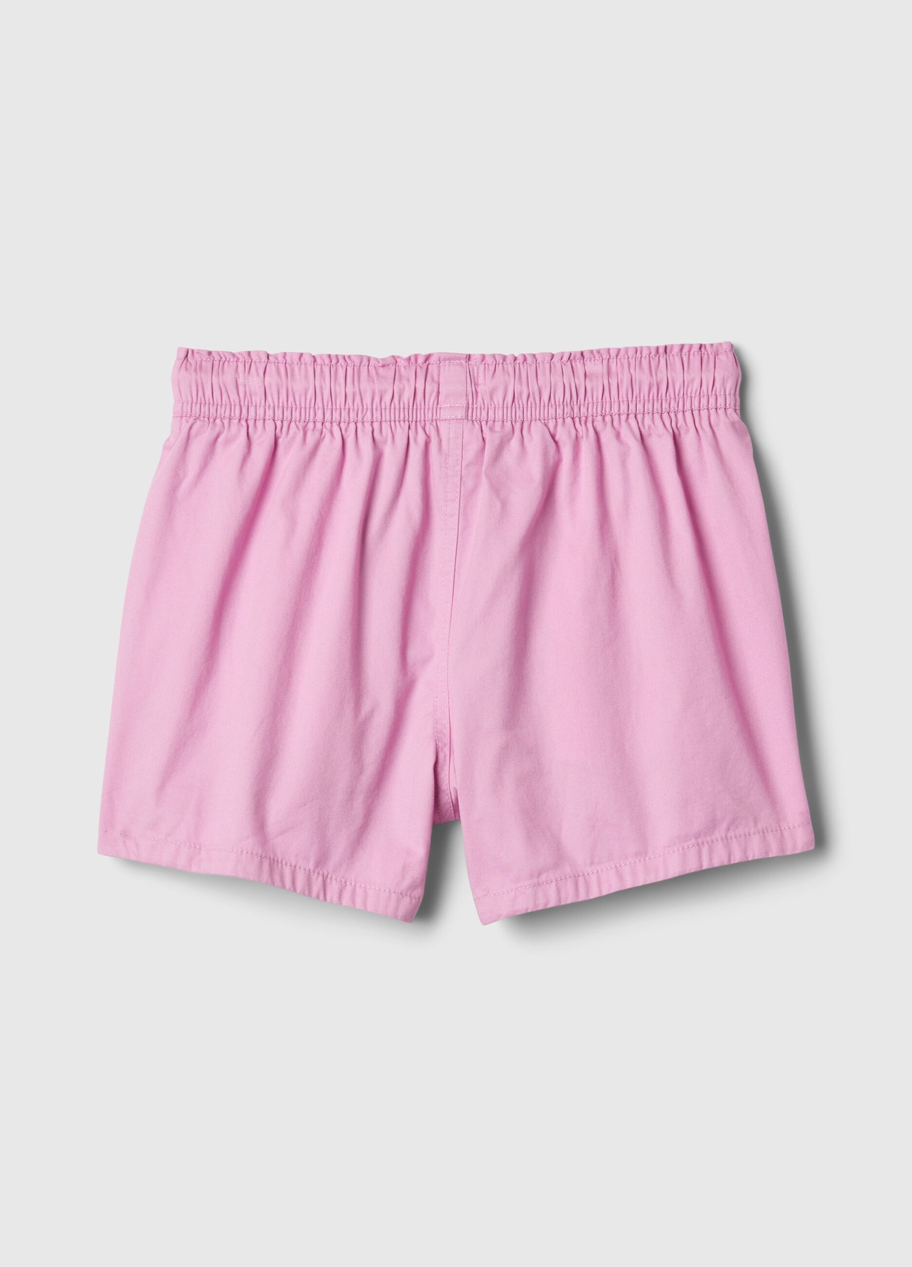 Shorts with drawstring and tassels