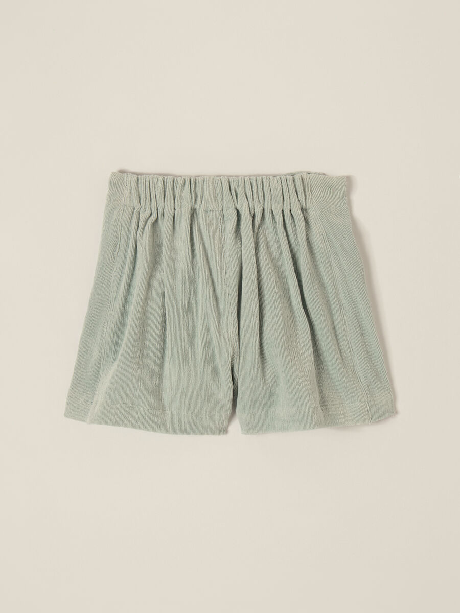 Elasticated Blue Corduroy Skirt_1