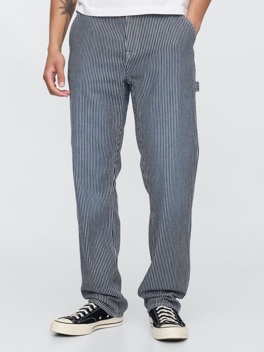 Striped Lyocell and Cotton Jeans by Gap_1