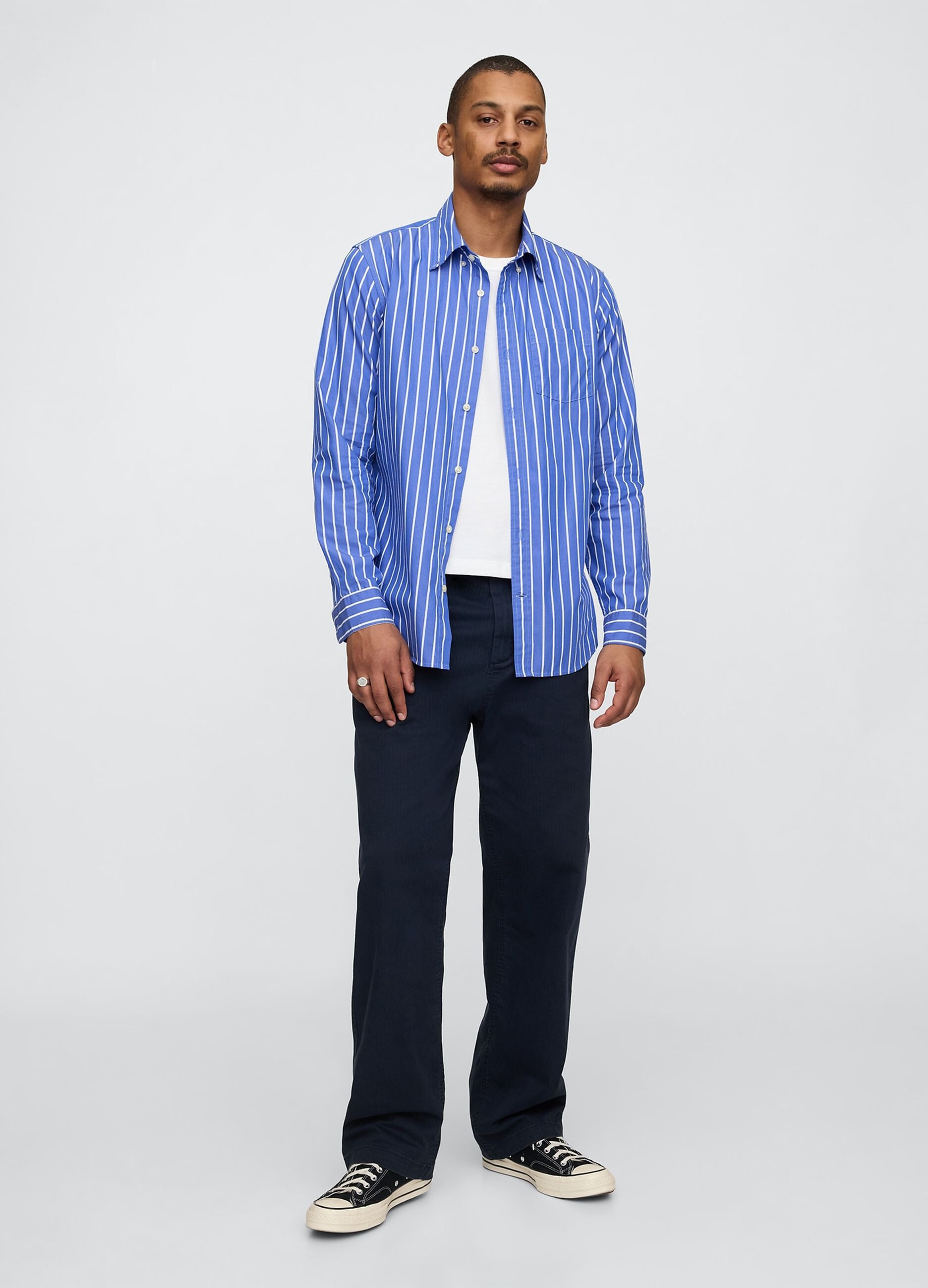 GAP Blue Striped Cotton Shirt