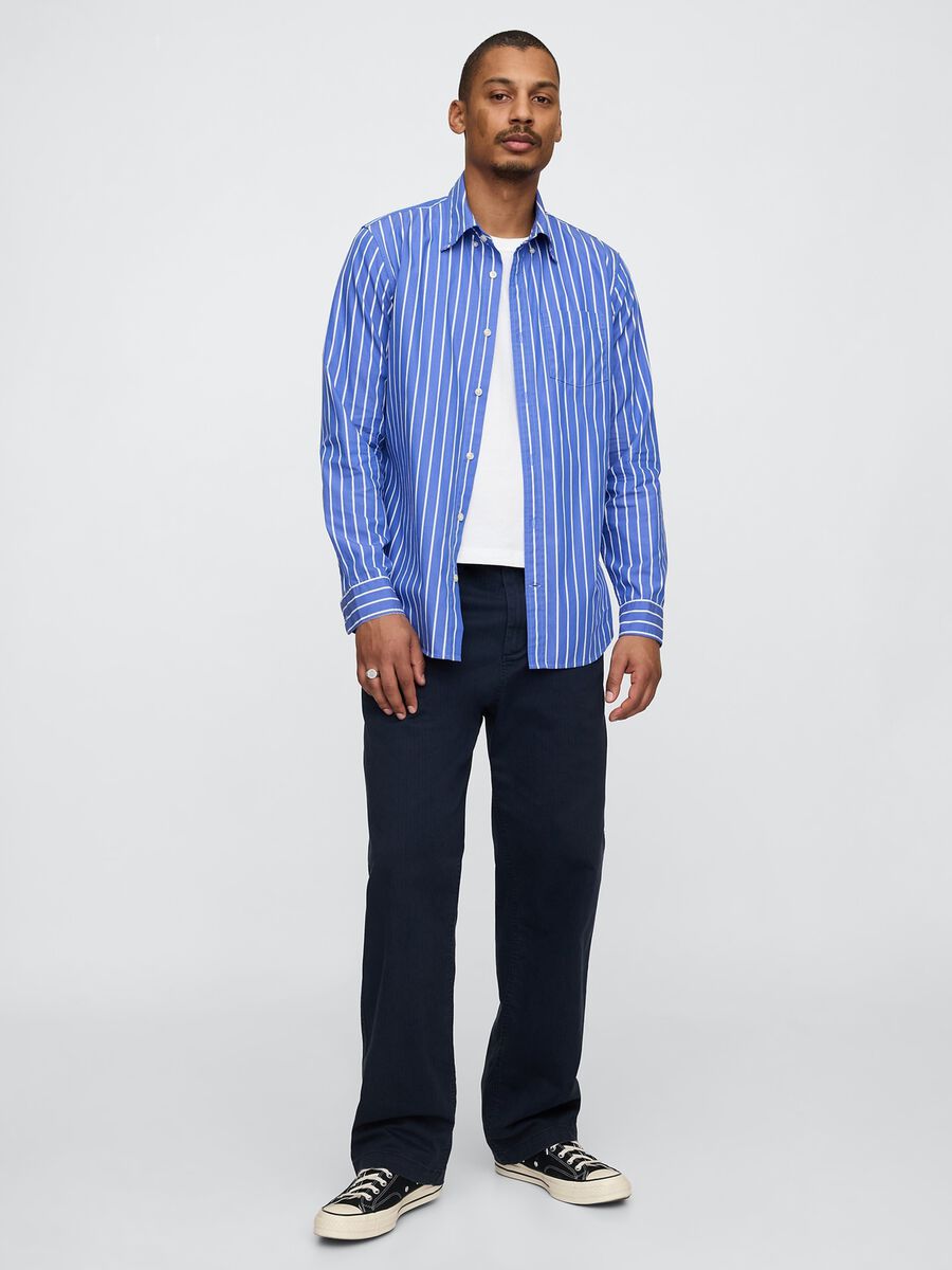GAP Blue Striped Cotton Shirt_1