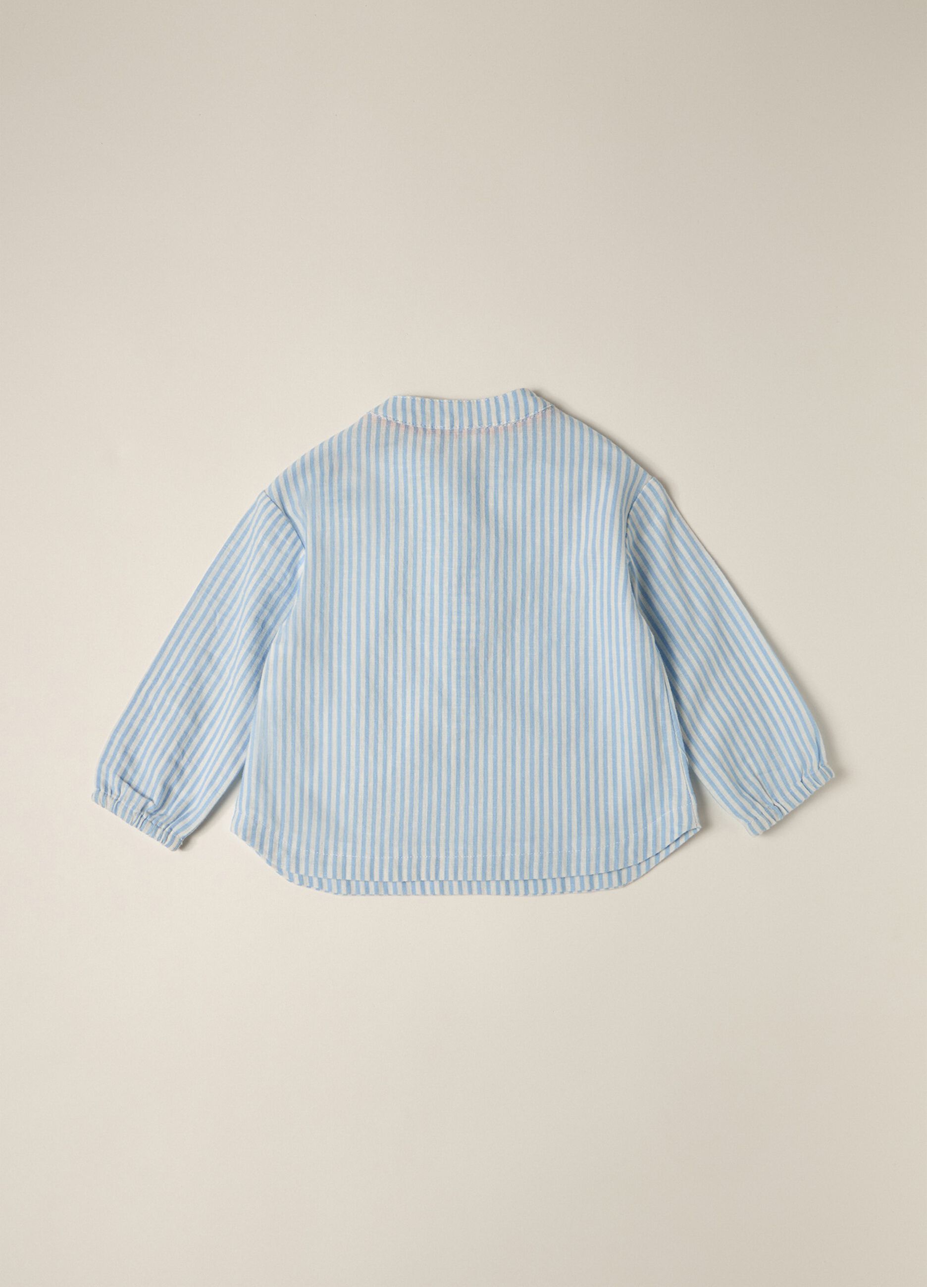 IANA newborn boy shirt in linen blend