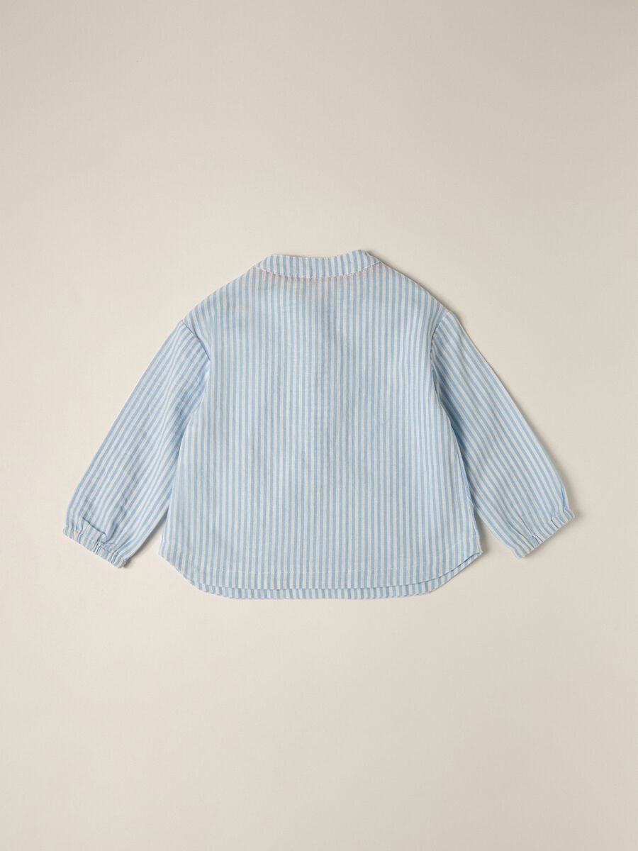 IANA newborn boy shirt in linen blend_1