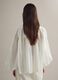 White pure cotton oversized fit blouse with wide sleeves_3