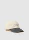 Multicoloured pure cotton baseball cap with embroidered text_0