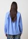 Sky blue cotton blend striped oversized shirt_3