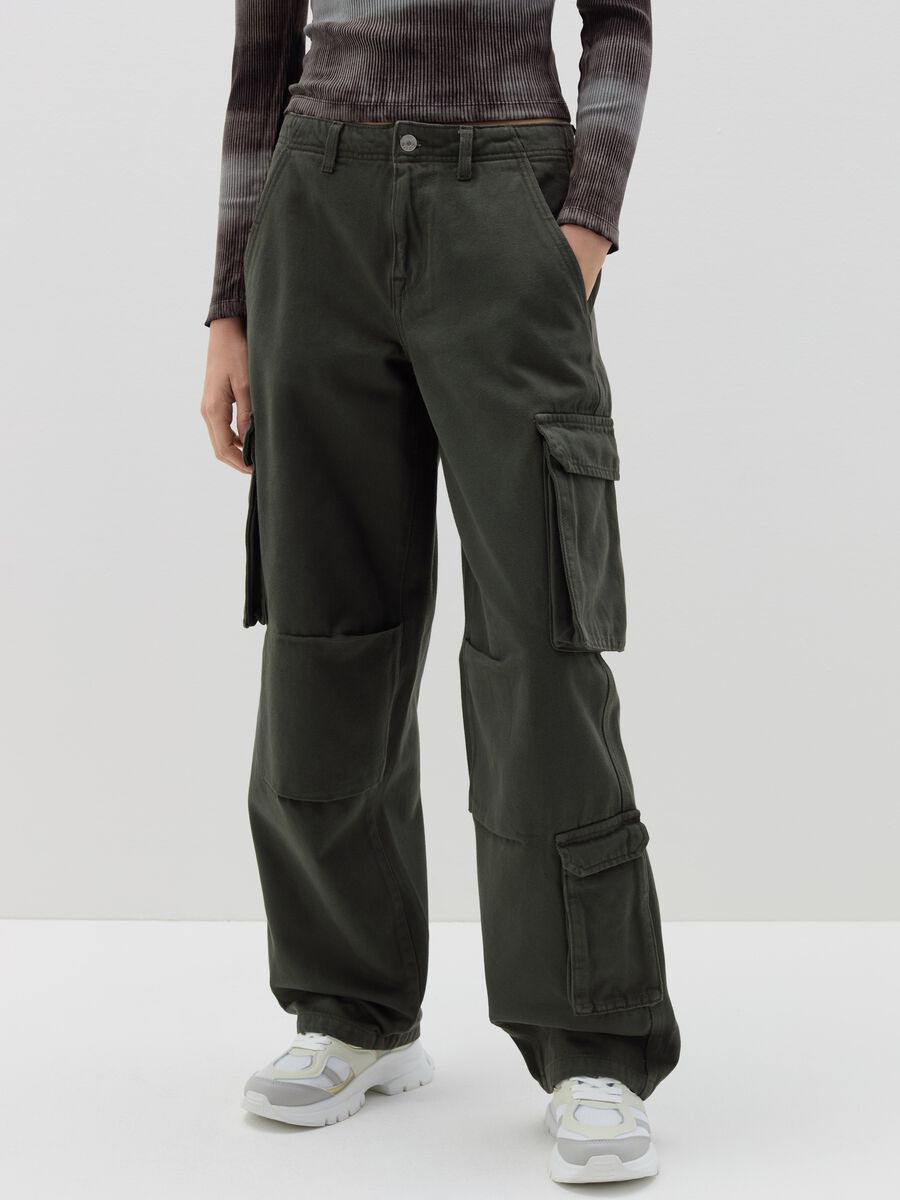 Cotton cargo trousers_1
