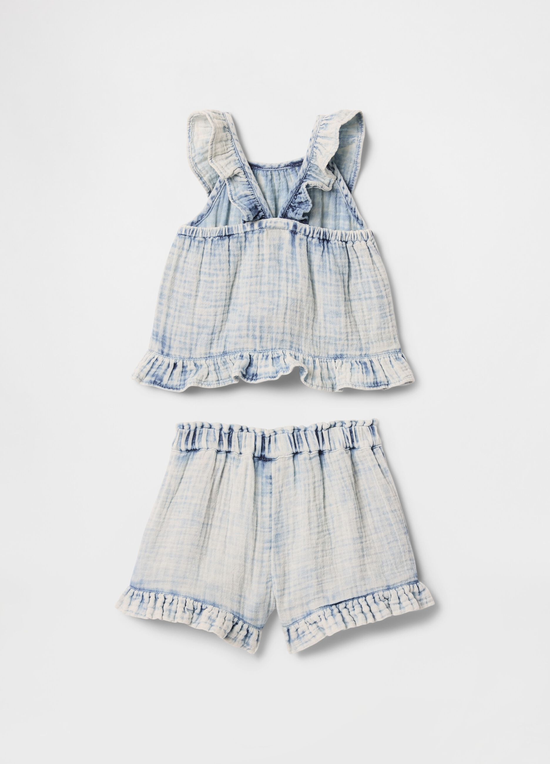 Summer Set with Ruffled Top and Shorts