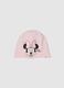 Pink Stretch Cotton Baby Hat with Minnie Print_0