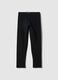 Girls' black stretch cotton slim fit leggings_0