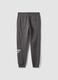 Grey cotton-blend joggers with drawstring and Chicago Bulls print_2