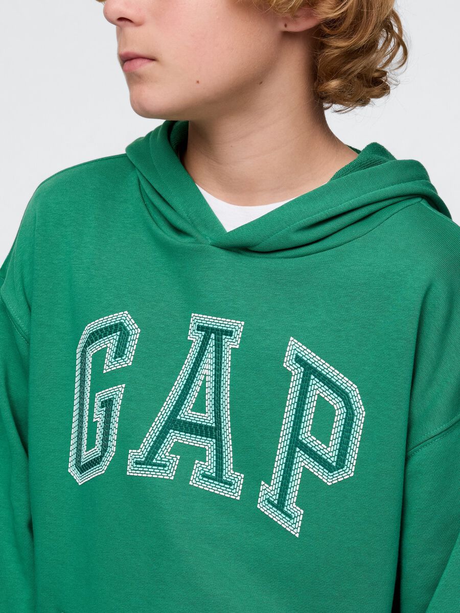 Green Hooded Sweatshirt GAP Kids_3