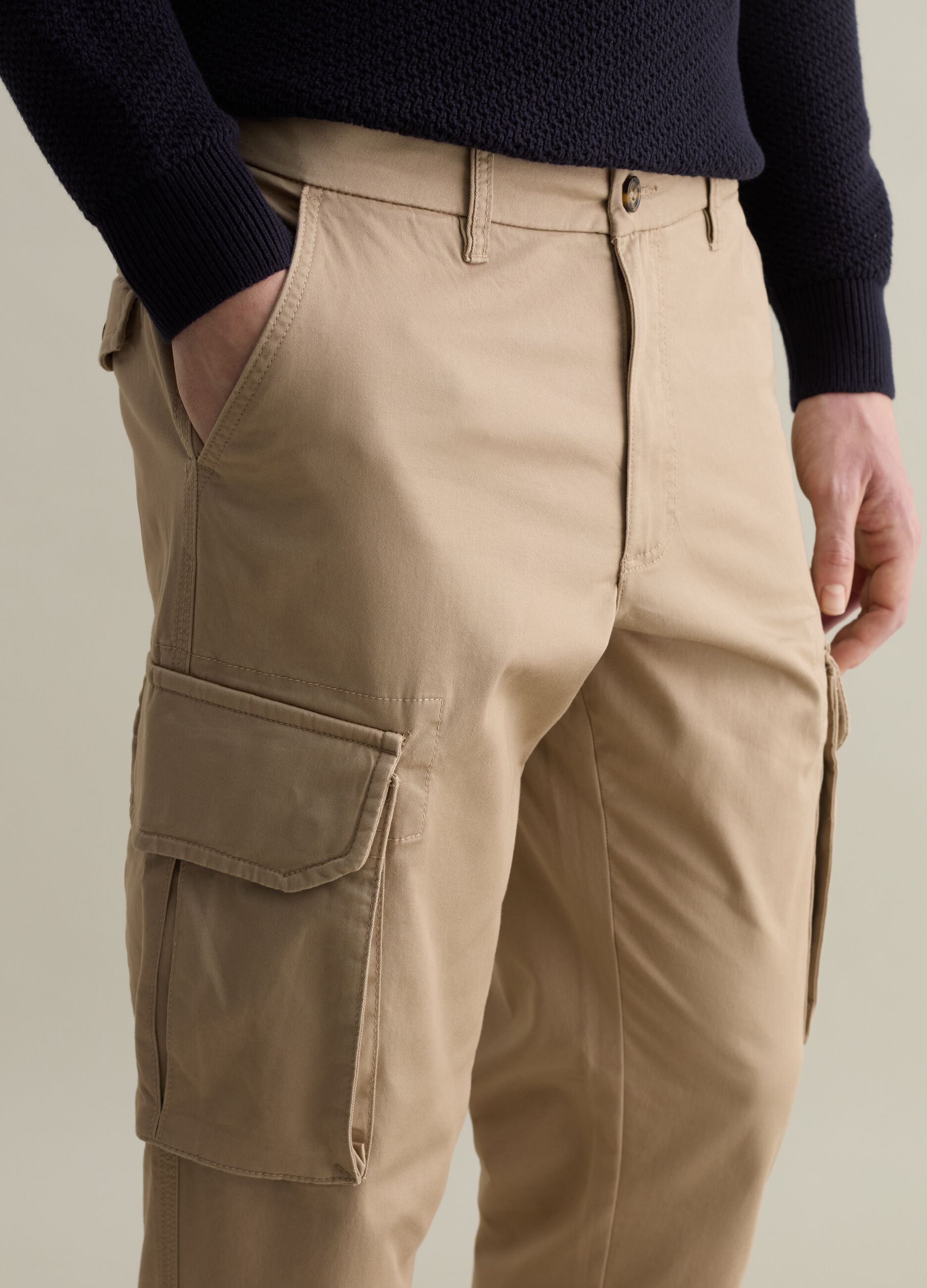 Cargo trousers in stretch cotton