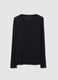 Black V-neck regular fit jumper_0