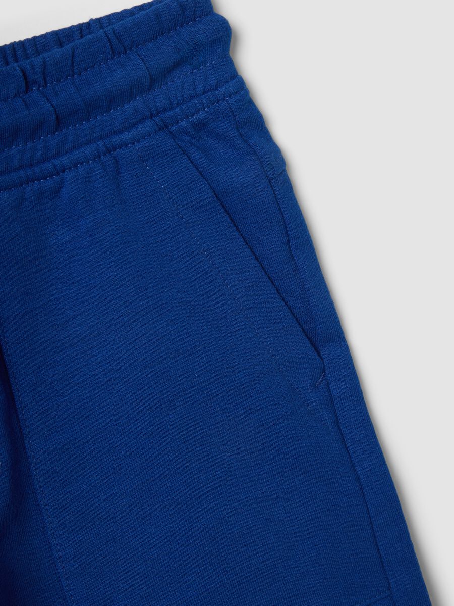 Boys&rsquo; blue pure cotton shorts with elasticated waist_3