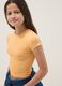 Girls' fitted orange stretch cotton T-shirt_2
