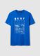 Blue T-shirt with California surf graphic print_4