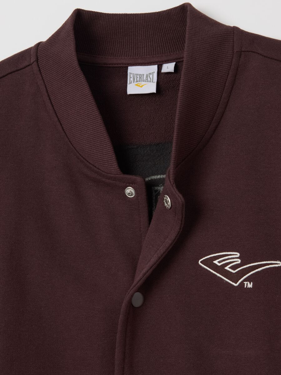 Fleece bomber jacket with logo print_5