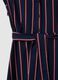 Long Blue and Red Striped Shirt Dress_5