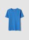 Blue short-sleeve organic cotton T-shirt_0