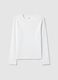 White long sleeve t-shirt in pure cotton regular fit_4