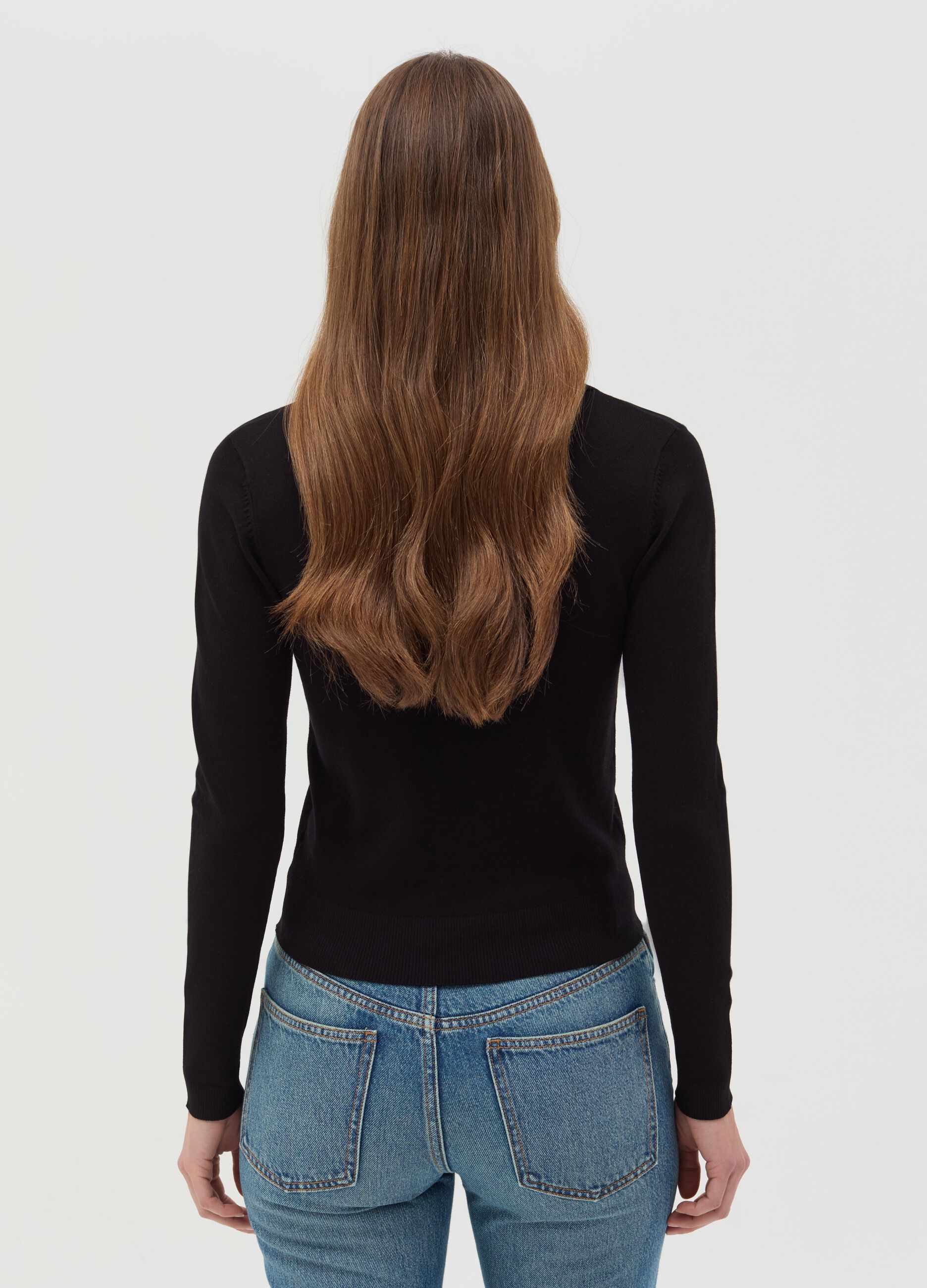 Top with polo neck