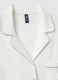 Regular fit white stretch viscose blend pyjama top_5