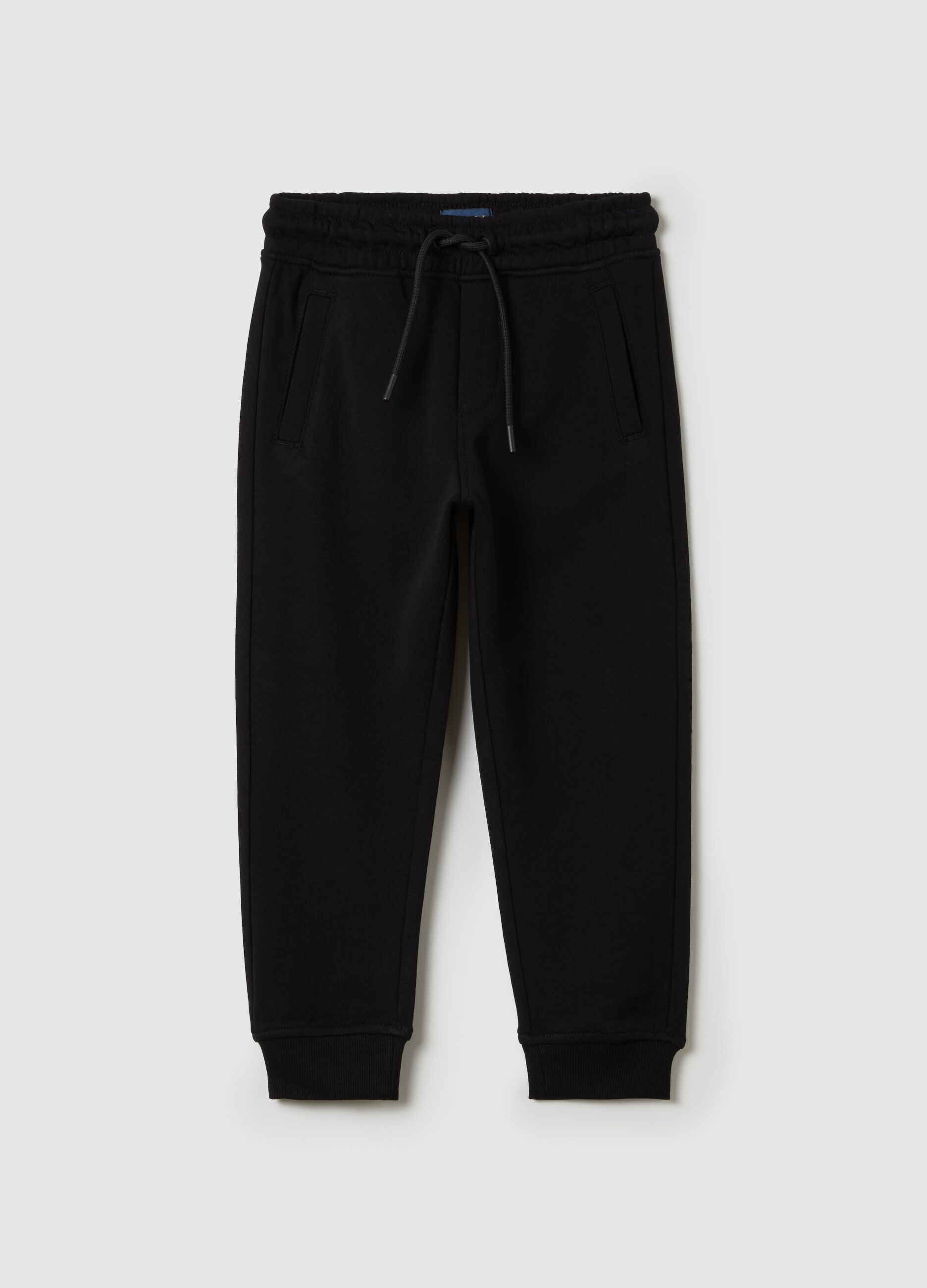 Fleece joggers with drawstring