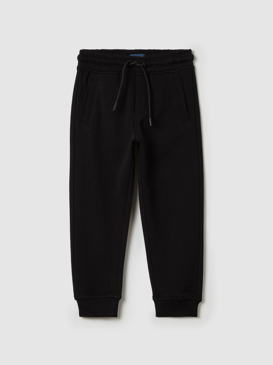 Fleece joggers with drawstring_0
