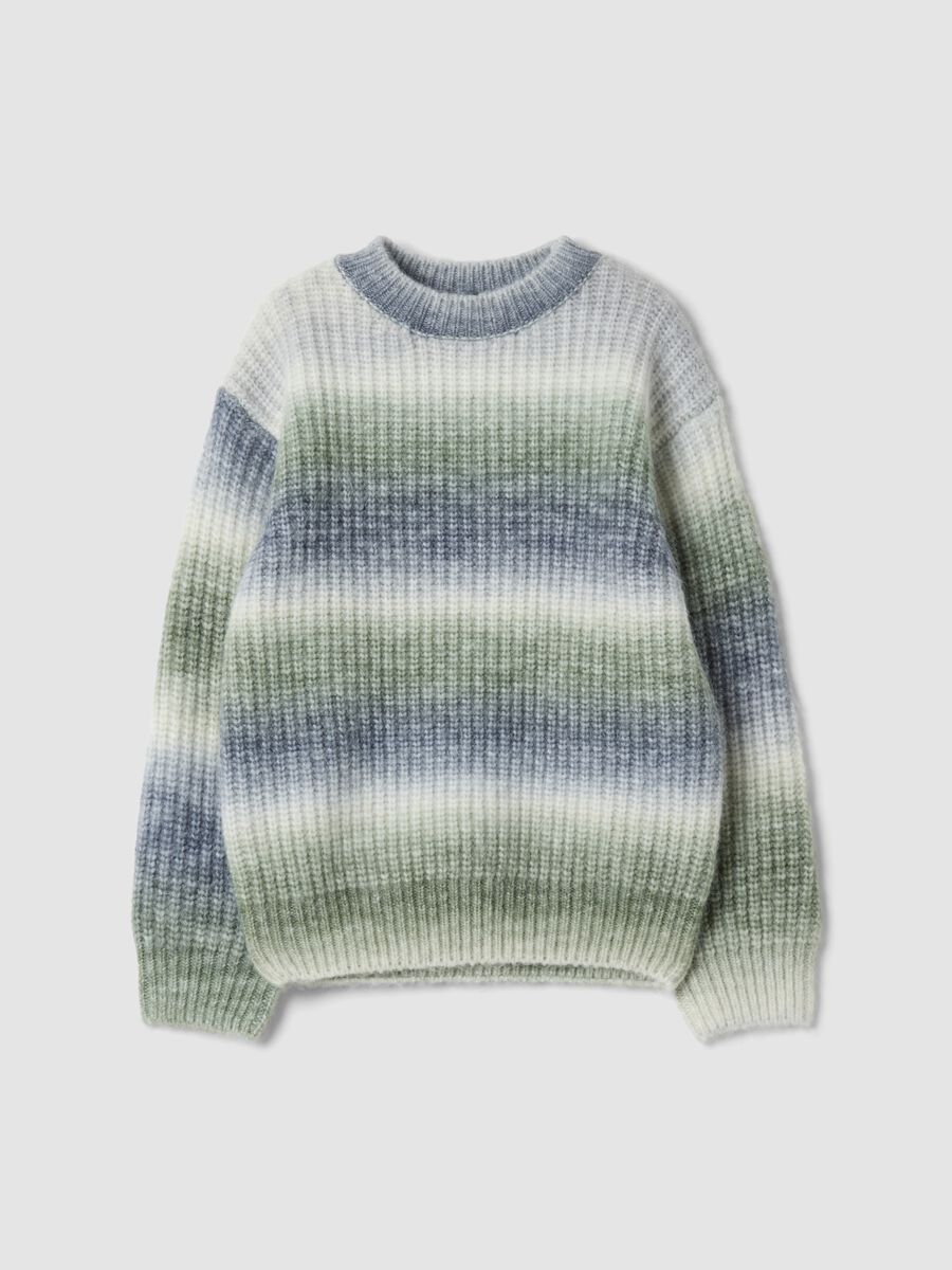 Maglione girocollo in misto lana multicolor regular fit_0