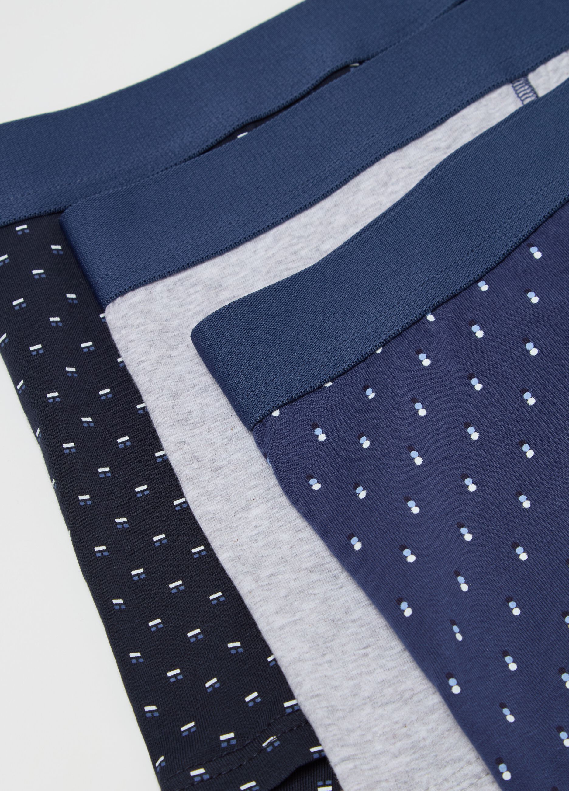 Tripack boxer con micro fantasia