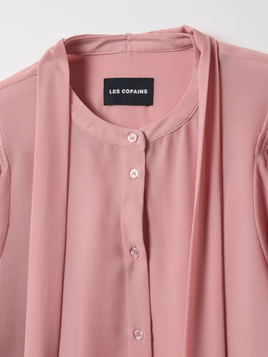 Pink regular fit blouse with buttons_5